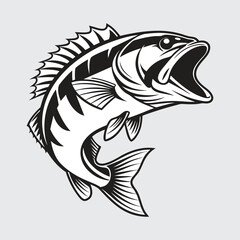 Skeleton Fish. Fish Bone Icon Vector Illustration