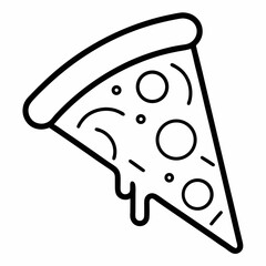 Pizza slice outline icon