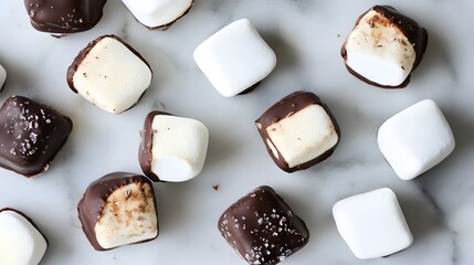 Delicious Chocolate Covered Marshmallows Gourmet Dessert Treats