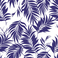 Fototapeta premium luxury seamless pattern with palm leaves on isolated background