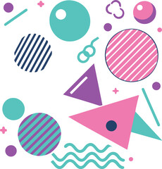 multicolor abstract background in retro 80s 90s background design