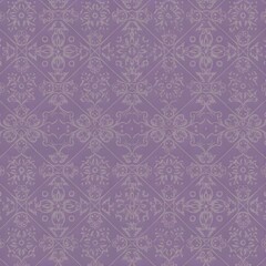 Seamless traditional fabric pattern with intricate timeless designs.