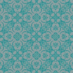 Seamless traditional fabric pattern with intricate timeless designs.