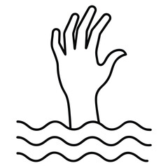 helping hand on white background