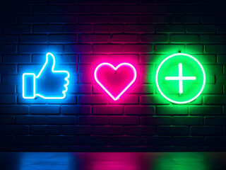 like share follow concept