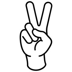 peace sign with hand