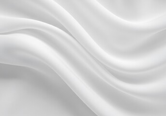 Smooth white fabric softly drapes elegantly. AI Generated