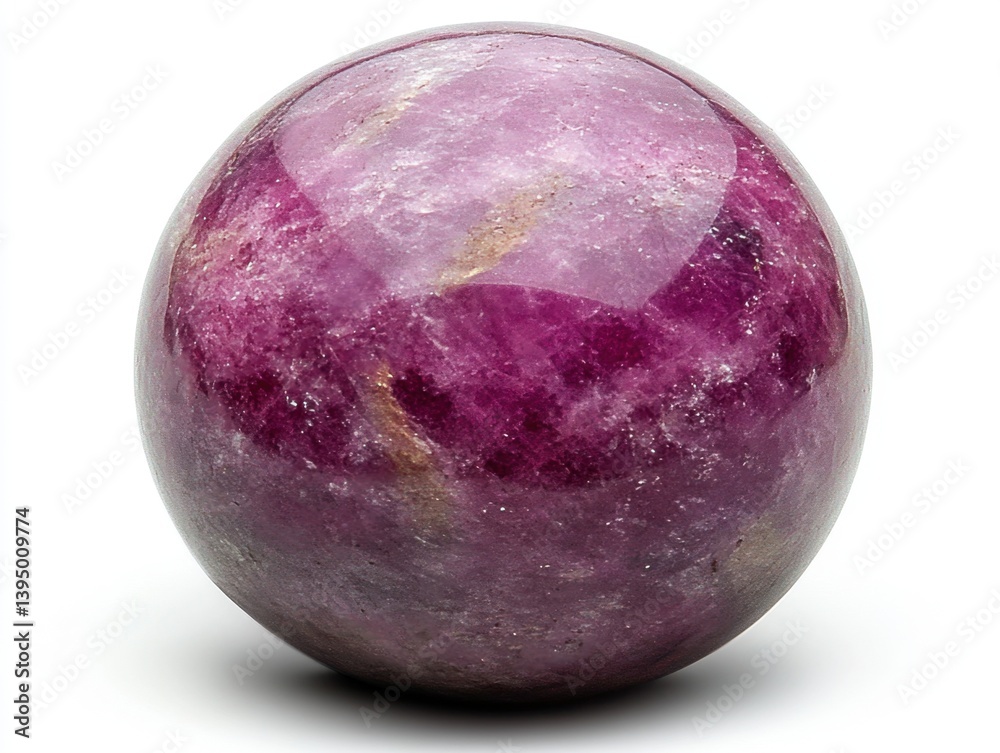 Poster captivating close up of a lustrous ruby sphere against a pristine white background showcasing its ri