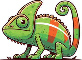 Obraz premium シンプルなカメレオンのイラスト