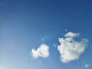 View Bright blue sky with white clouds