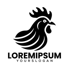 Chicken Silhouette Company Logo, Hen business logo
