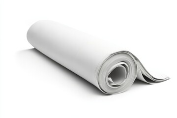 A white paper is resting on top of a white table surface now