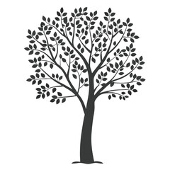 Obraz premium “Tree Silhouettes: Nature’s Shadows in Minimalist Beauty”