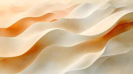 abstract background of wavy lines in orange and white