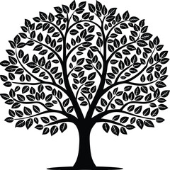 Fototapeta premium “Tree Silhouettes: Nature’s Shadows in Minimalist Beauty”