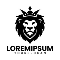 Lion King Silhouette Vector Logo, Lion King Creative Logo