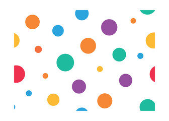 colorful abstract seamless vector pattern of scattered shapes