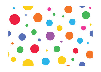 colorful abstract seamless vector pattern of scattered shapes