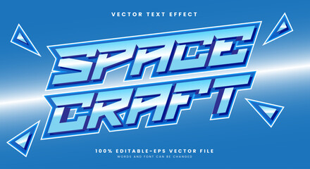 Obraz premium 3D Space Craft editable text effect Template Suitable for Space theme