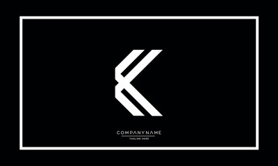 K or KK Alphabet letters logo vector monogram