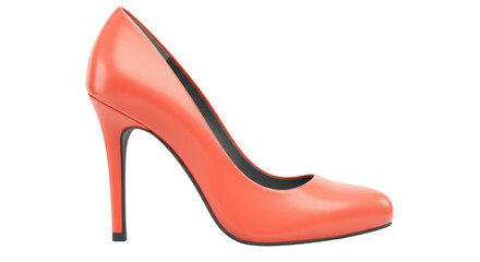 Isolated Red High Heel Shoe