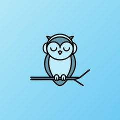 owl sitting on a branch