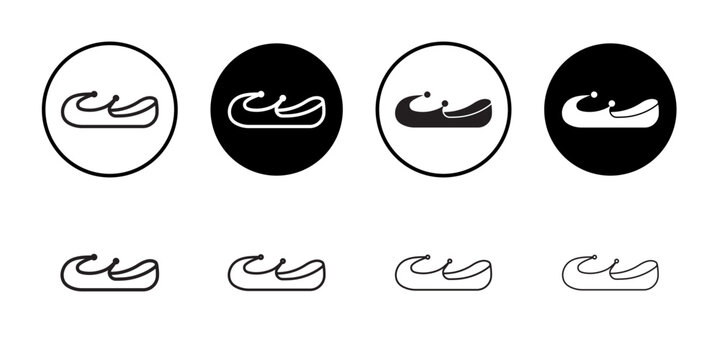 Arabian khussa icon outline collection or set in black and white
