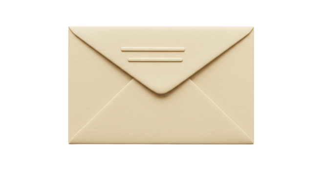 Isolated Beige Envelope