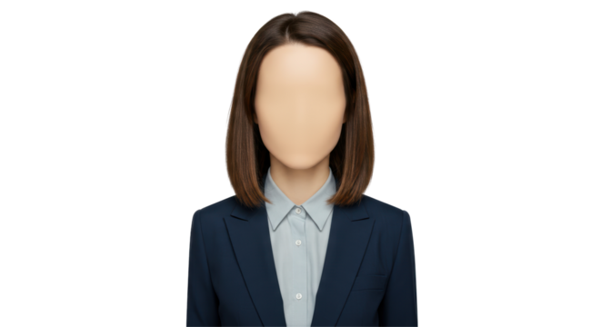Isolated Faceless Business Woman