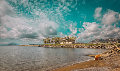 beach and sea