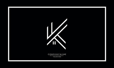 K or KK Alphabet letters logo vector monogram