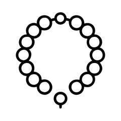 Shop elegant rosary beads necklace vector illustration for religious jewelry design