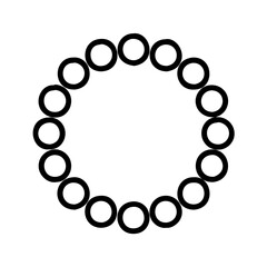 Obraz premium Circle ring shape design black and white geometric pattern simple round graphic art