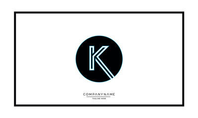 K or KK Alphabet letters logo vector monogram