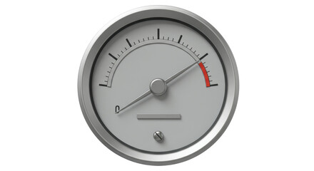 Isolated gauge meter on white background