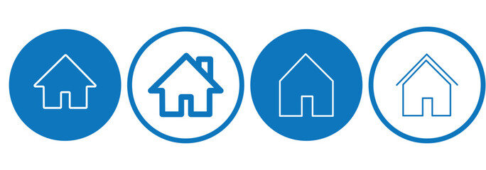 House icon set for web and mobile app. Home sign and symbol