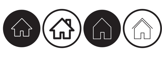 House icon set for web and mobile app. Home sign and symbol