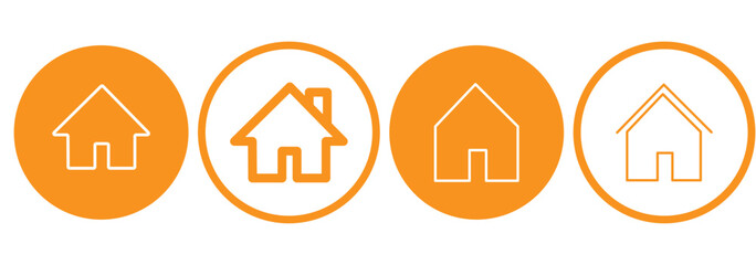 House icon set for web and mobile app. Home sign and symbol