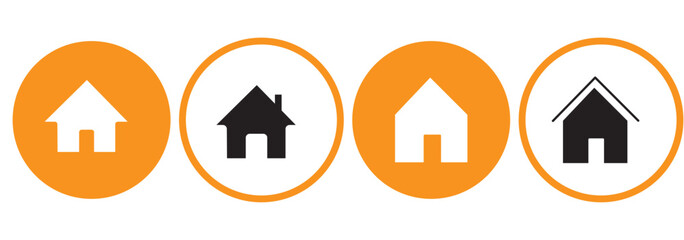 House icon set for web and mobile app. Home sign and symbol