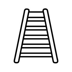 Climbing ladder vector icon illustration, step ladder equipment for construction