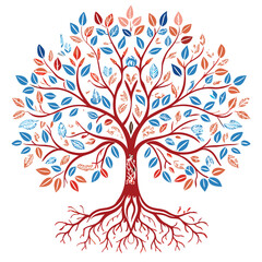 Obraz premium “Tree Silhouettes: Nature’s Shadows in Minimalist Beauty”