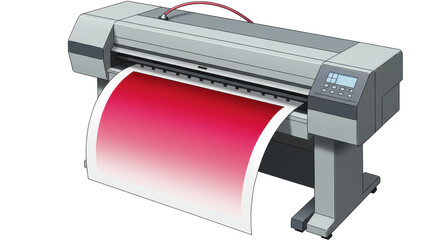 Isolated Wide Format Printer