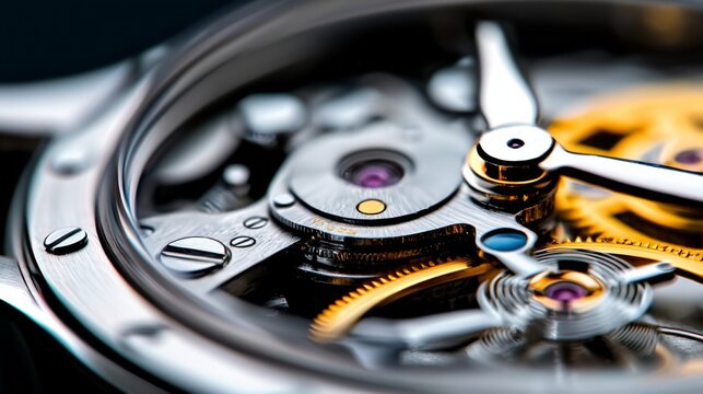 Close-up of a luxury watch movement showcasing intricate gears and craftsmanship