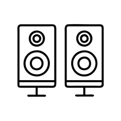 Stereo speakers icon vector illustration for audio equipment and music systems