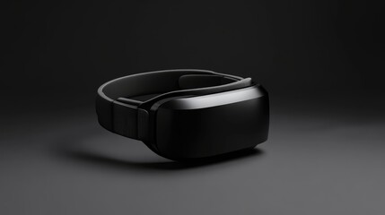 Modern VR headset.  Sleek, black design for immersive virtual reality