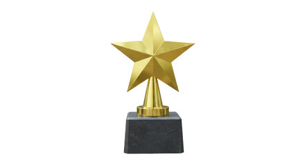 Isolated Golden Star Trophy