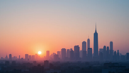 Fototapeta premium seattle skyline at sunset