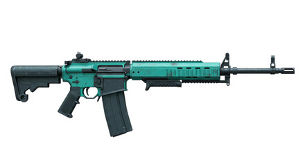 Isolated Assault Rifle Weapon Green Realistic