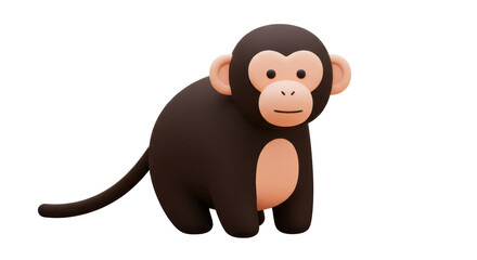 Isolated Cartoon Monkey