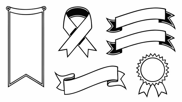 Versatile Ribbon and Banner Templates  Perfect for Awards, Events, and Designs